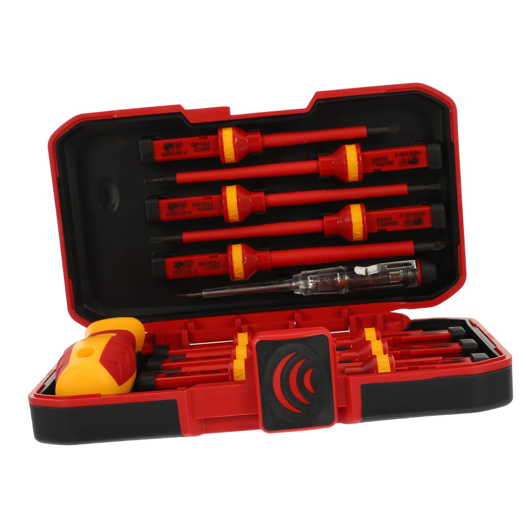 Set de 13 Destornilladores Aislados Vde 1000 V para Electricista | Puntas Estrella, Pozidriv y Ranurada Magnética, Acero al Vanadio, Estuche Incluido