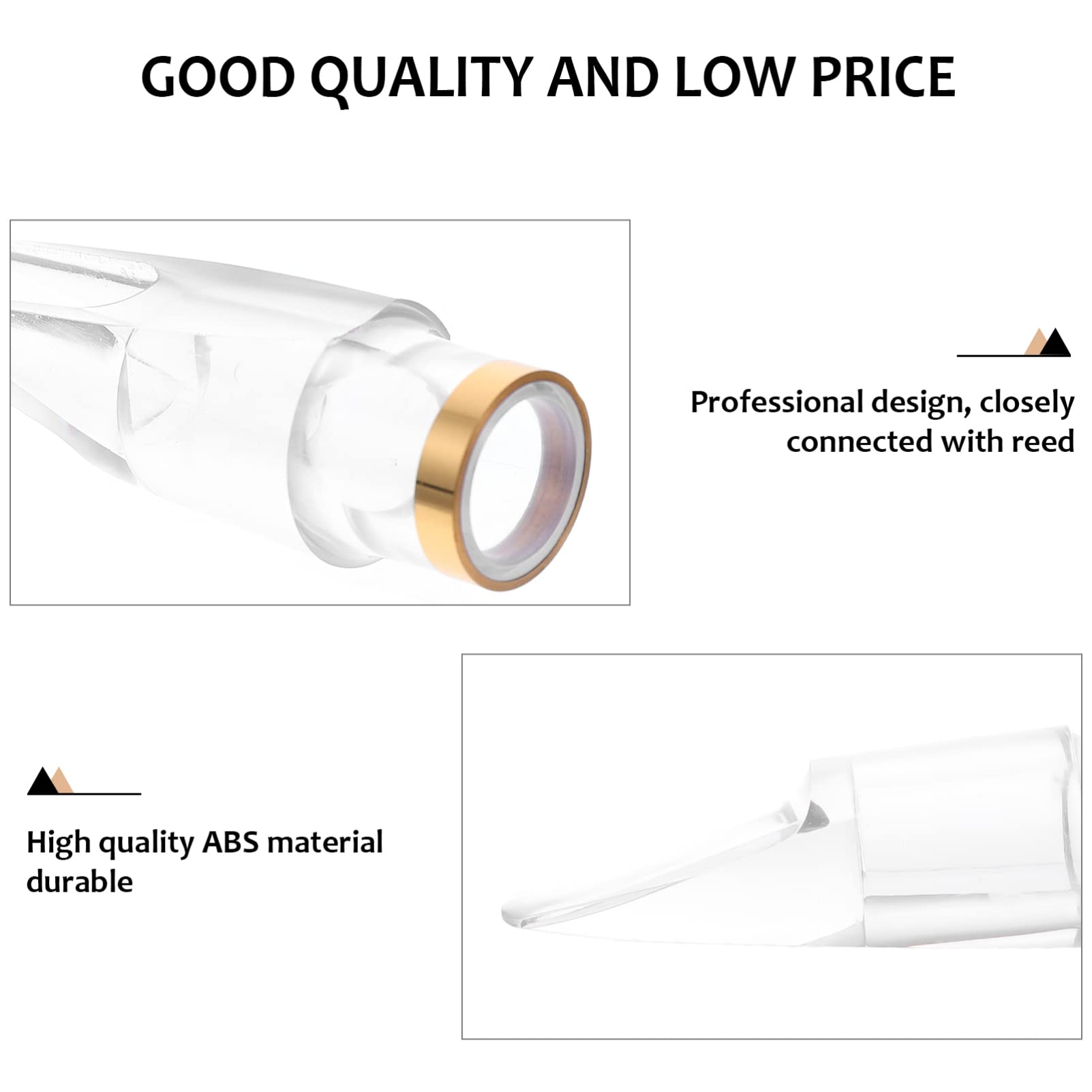 ibasenice Pcs Saxophone Mouthpiece Kit Sax Flute Head Plastic Sax Head Easy to Install Musical Instrument Accessory White