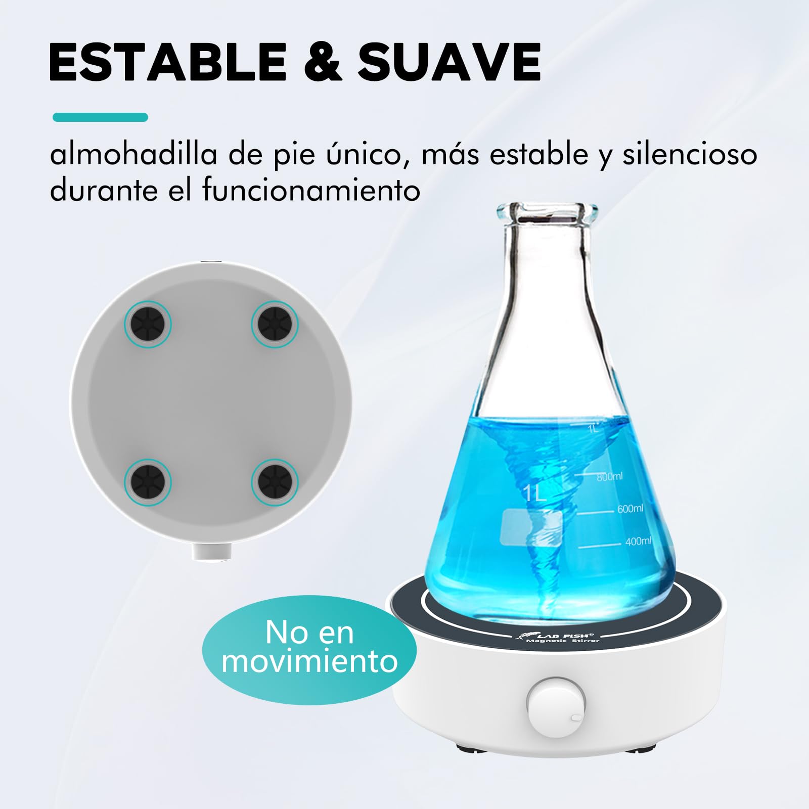 LABFISH Agitador Magnético 200-1800PRM Mezclador Magetic Max Agitación 3000ml Capacidad Placa De Agitación 3 PCS Barra De Agitación Para Laboratorio