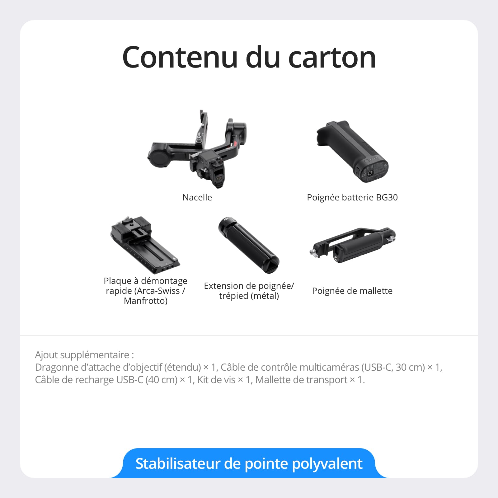 DJI RS 4 Pro, Stabilisateur Nacelle 3 Axes pour Caméras DSLR et Cinéma Canon/Sony/Panasonic/Nikon/Fujifilm, Prise de Vue Verticale Native 2e gén., Charge Utile de 4,5 kg, Double Focus, Zoom Motorisé