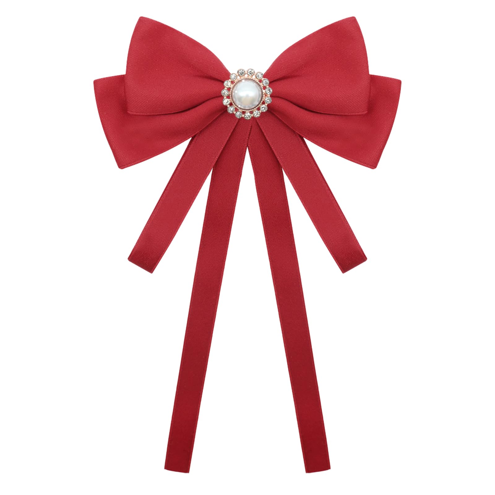 LJBFNN Bow Ties for Women, Adjustable Pre Tied Bow Tie Solid Color Ribbon Bowtie for Girls Ladies Party Daily Cosplay School