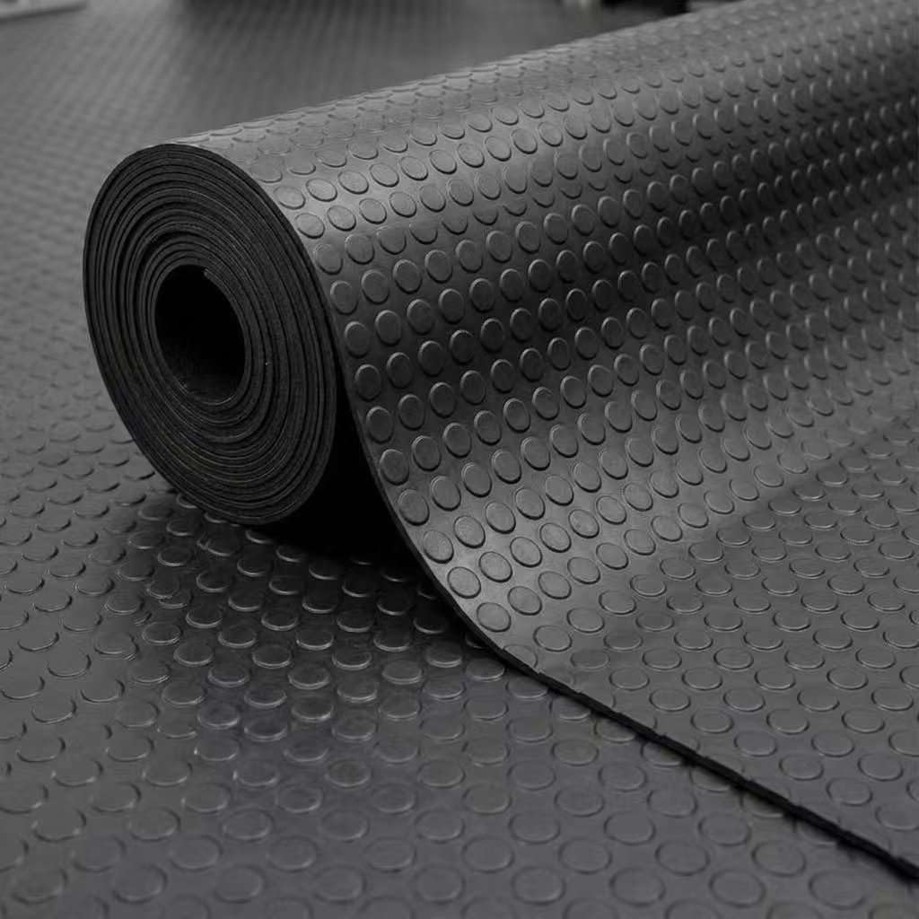 Nicoman Heavy-Duty Rubber Flooring Roll, Coin Pattern Non-Slip Rubber Matting, 3mm Thick, 1.7m Wide, Custom Lengths up to 15m, for Garages, Workshops, Vans & Lorries (Coin, 1m x 1.7m)
