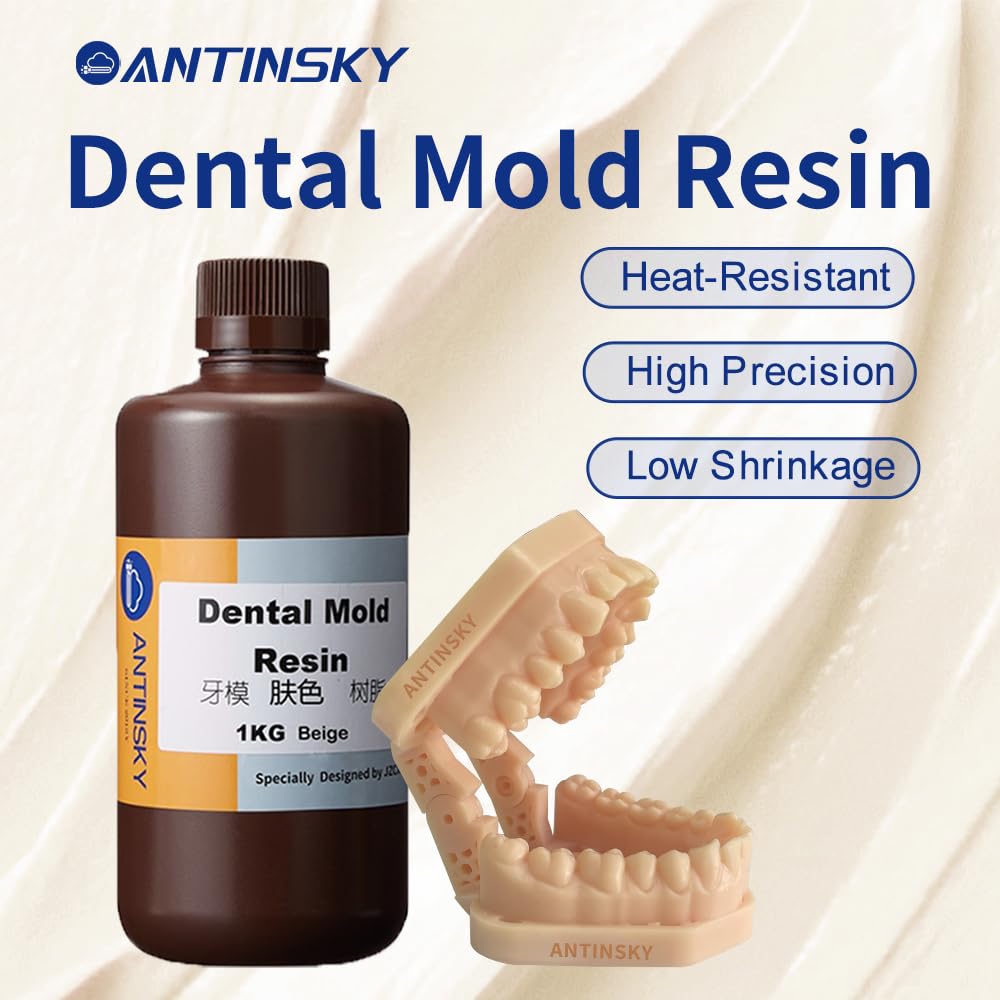 Antinsky Dental Resina Dentale Modello per DLP LCD Resina 3d Stampante 405nm 1kg Alta precisione e basso ritiro ad alta temperatura