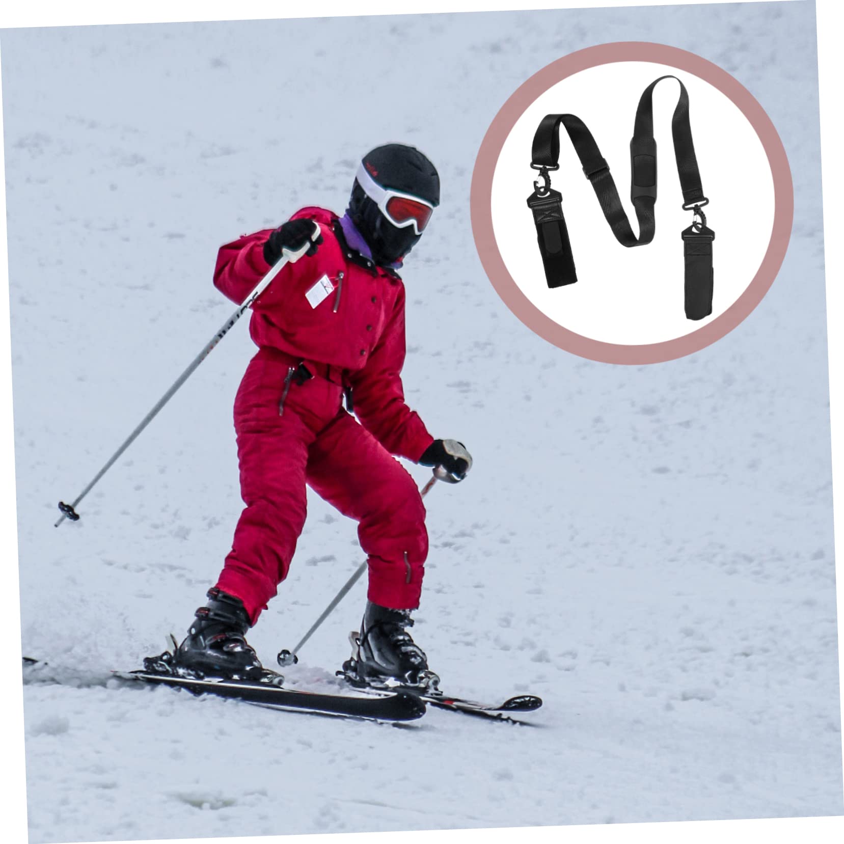 Happyyami Adjustable Ski Shoulder Carrier Straps for Carrying Skis Snowboards Comfortable Straps