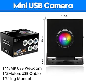 Amazon.co.jp: ELP 48MP USBカメラ 8KウルトラHD USBカメラ 200度広角