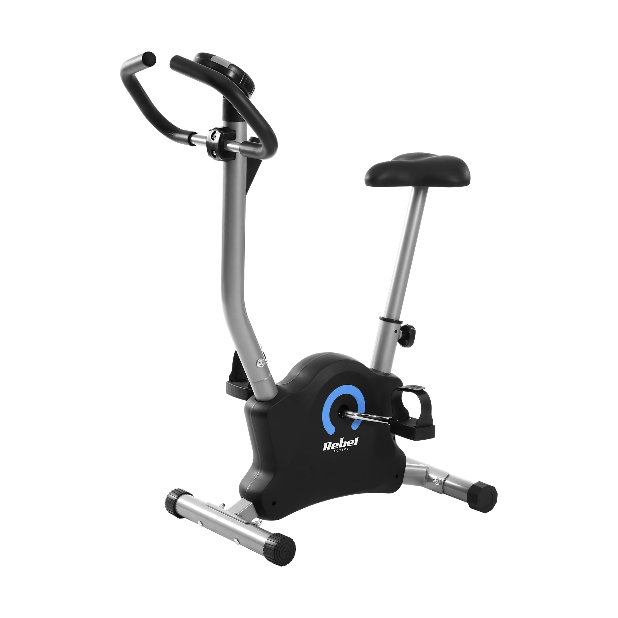 Rebel Electro Rower Treningowy Stacjonarny Mechaniczny Pasowy Wyświetlacz LCD RBA-1013