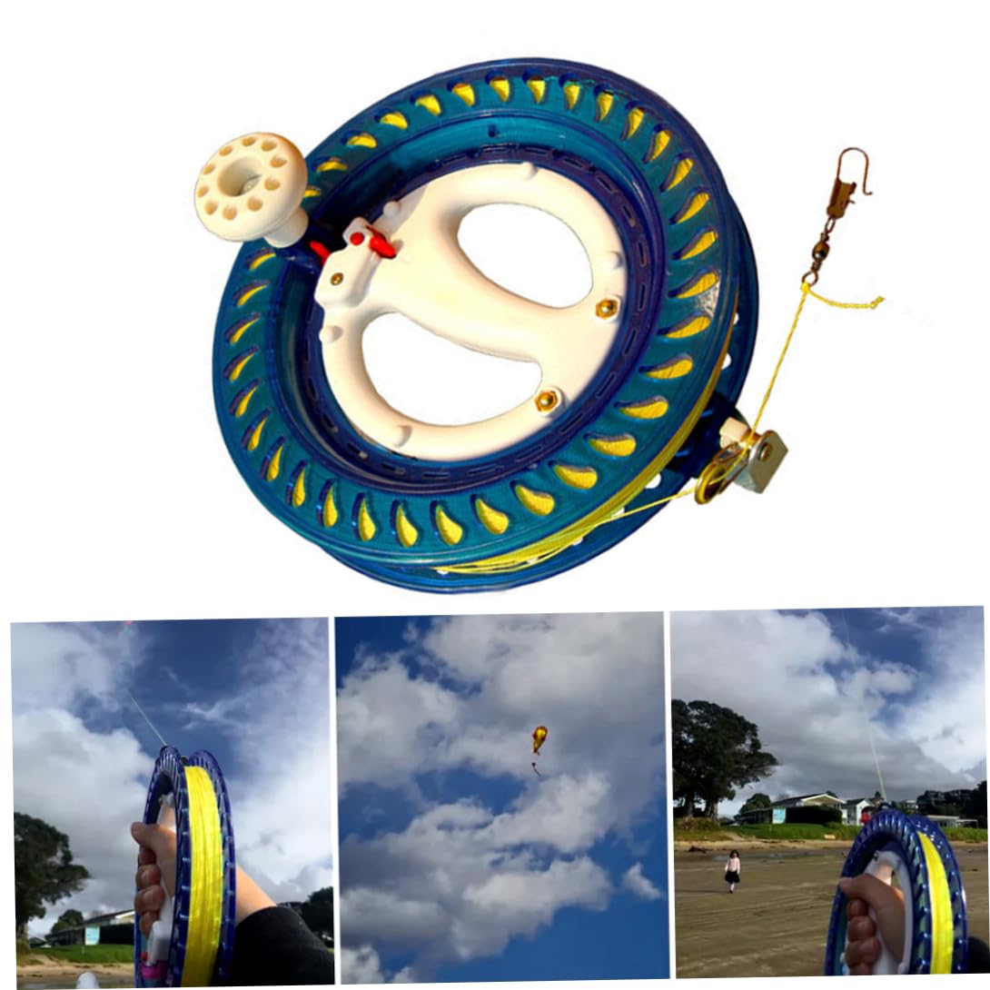 Hilo para Cometas, enrollador, Carrete, Rueda de Agarre con Bloqueo de Cuerda voladora, Accesorios para Cometas al Aire Libre, Recuerdo de Fiesta