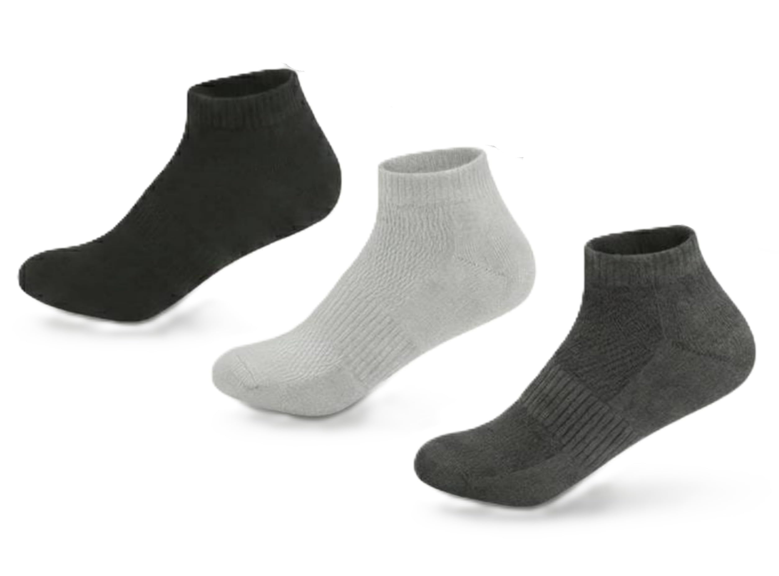 Ankle Length Socks for Men & Women Woolen Pack of 3 Pairs – Sports, Gym, Running, Casual, Office Wear Socks (Black/Grey/White)-image-22