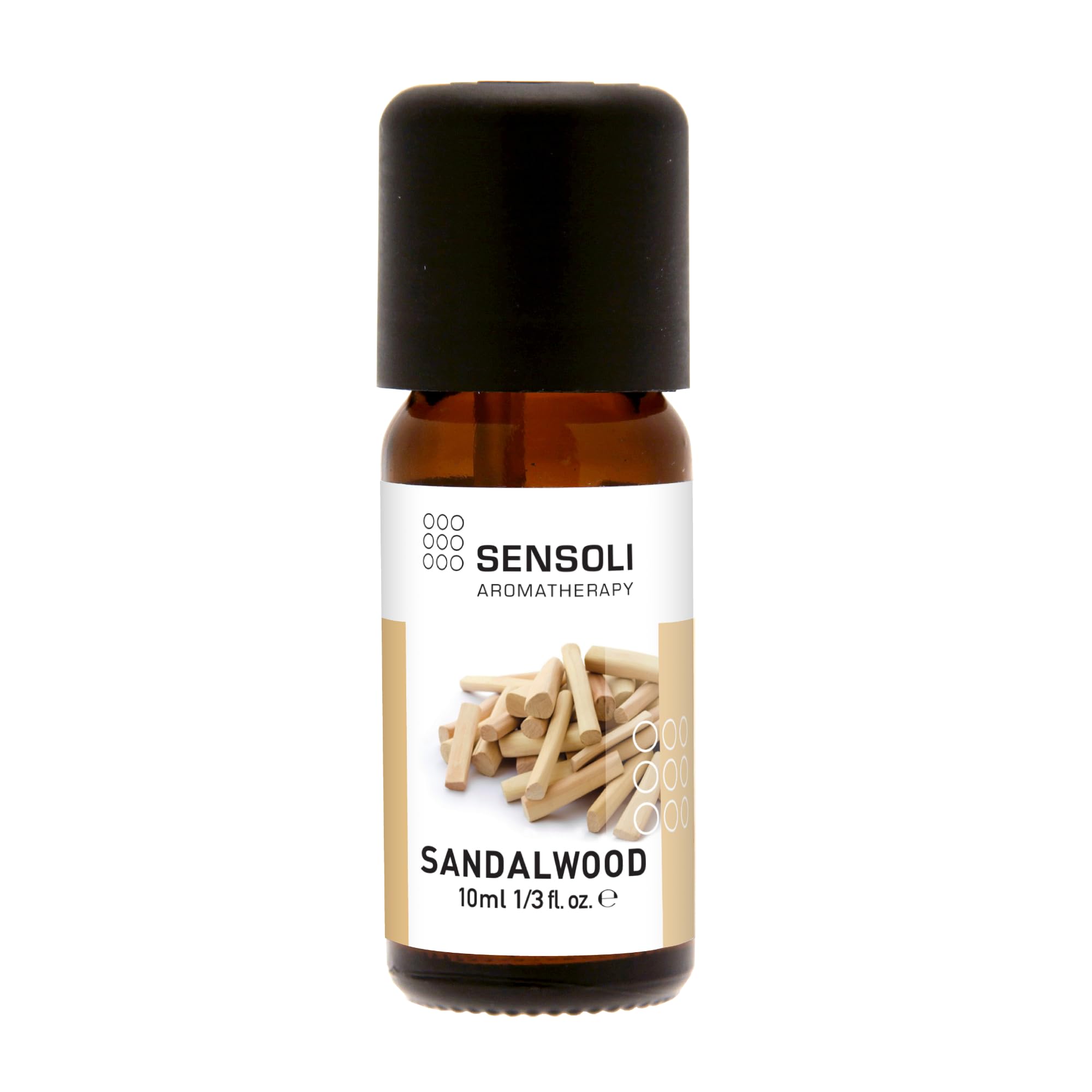 Sensoli Sandalwood Essential Oil 10ml - Pure and Natural Essential Oil for Aromatherapy and Diffusers