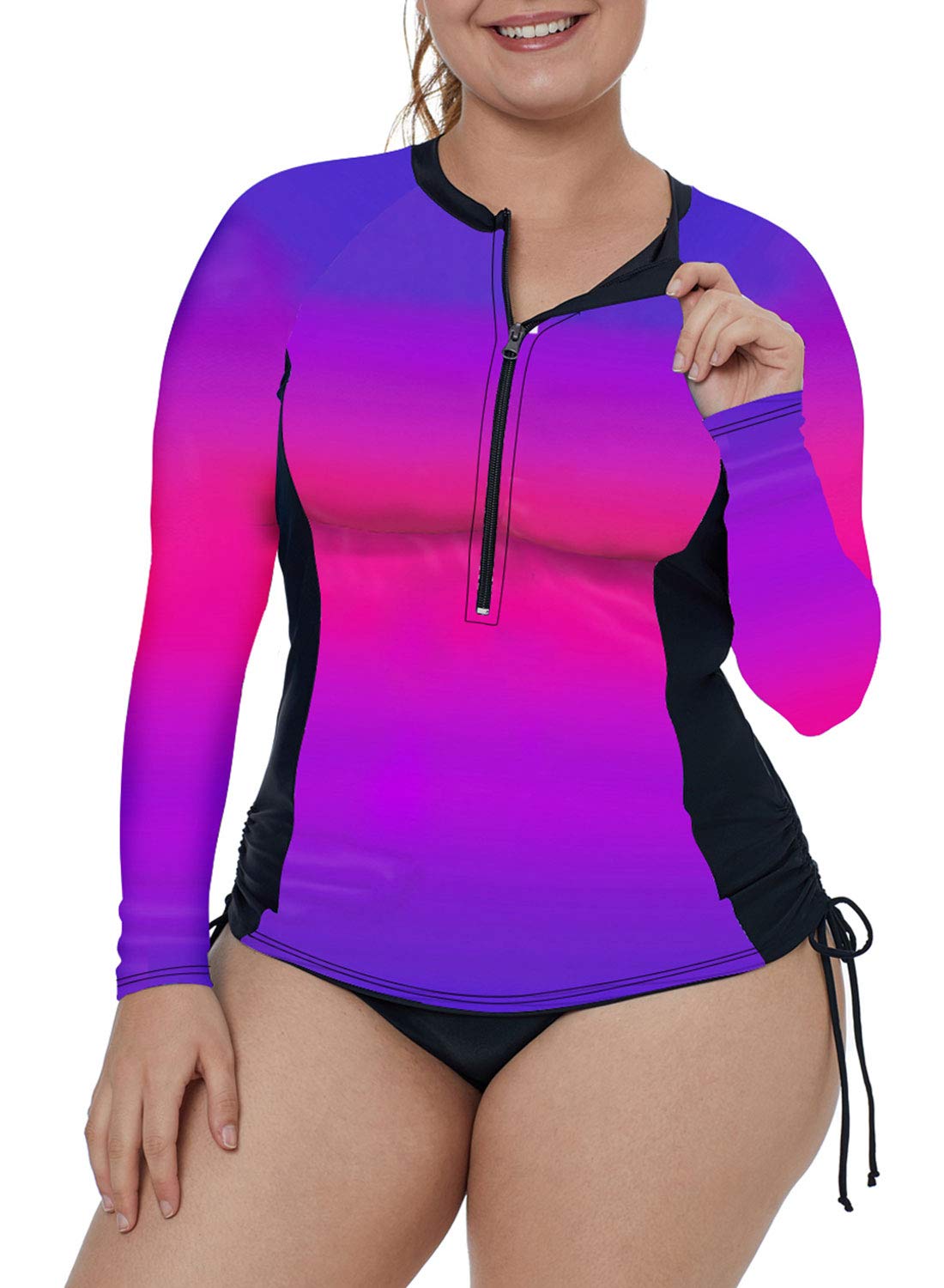 Photo 1 of XAKALAKA Women's Plus Size Zip-Front Multicolor