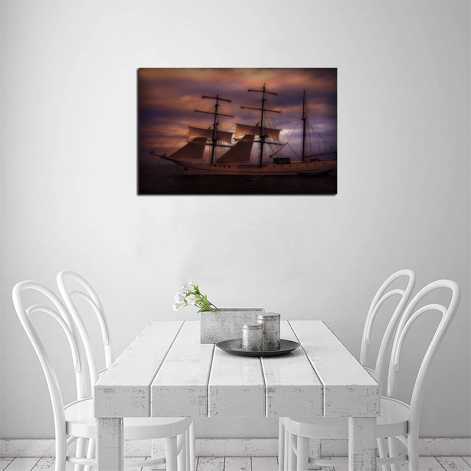 Amazon｜アートフレーム ポスター 50×40cm 帆船 水 船 ヨット 海