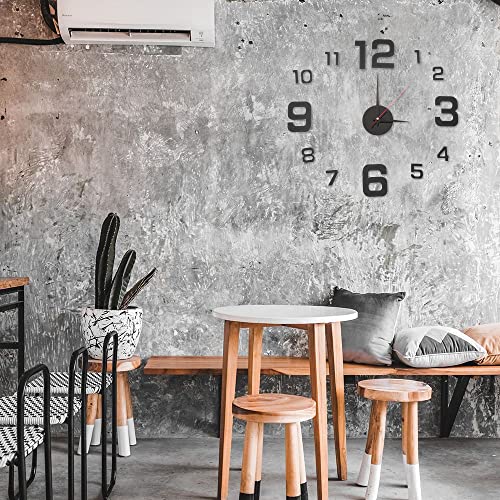 Reloj de Pared 3D DIY Sin Marco Silencioso miniatura 3