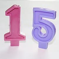 Vista 3 de X-Haibei Molde de silicona de caramelo de velas de números para decoración de helado de pastel de cumpleaños