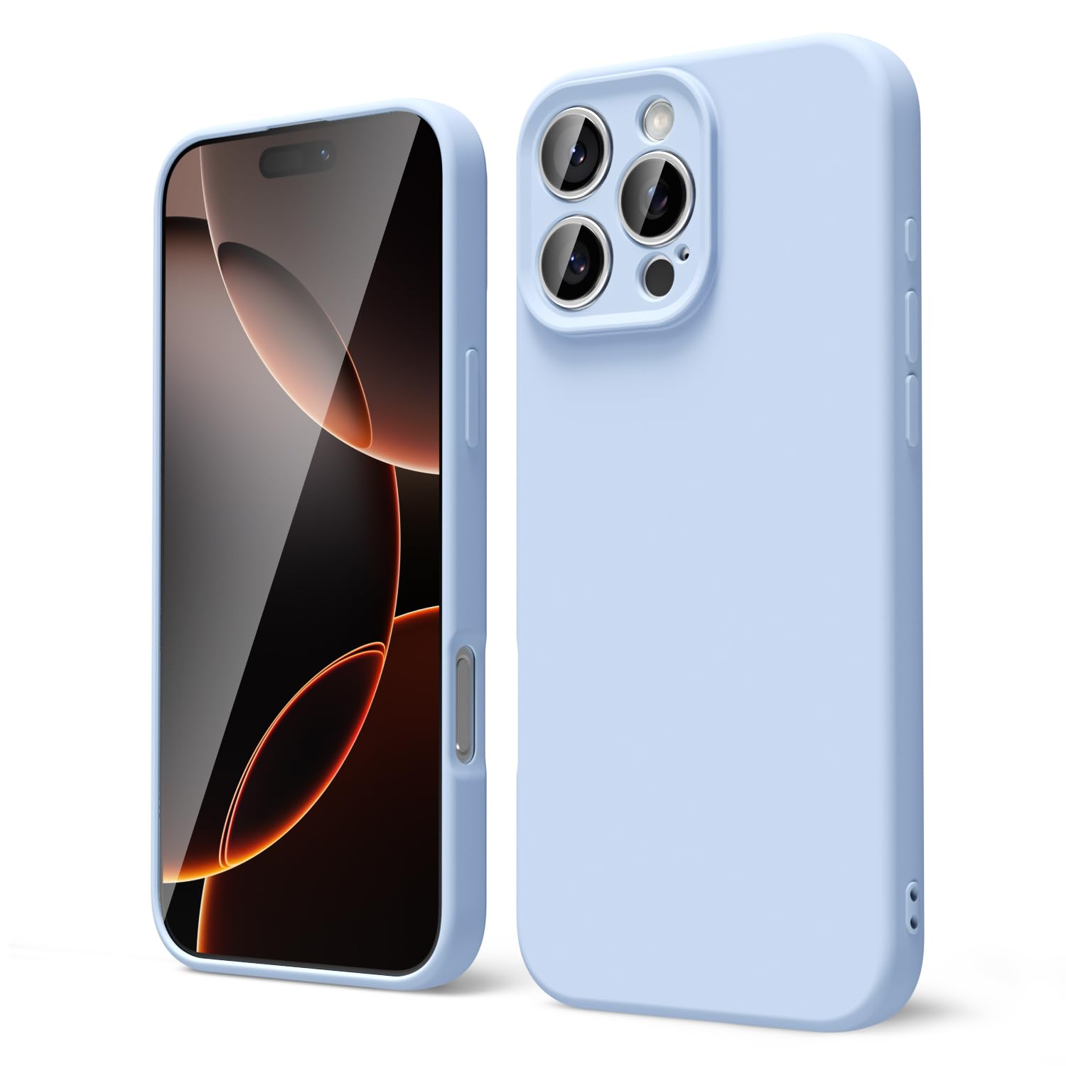 oakxco for iPhone 16 Pro Max Case Liquid Silicone, Soft Rubber Gel Elegant Aesthetic Basic Simple Cover, Cute Thin Slim TPU Matte Solid Color Plain Smooth Case for Women Girl, Light Pink — view 1361