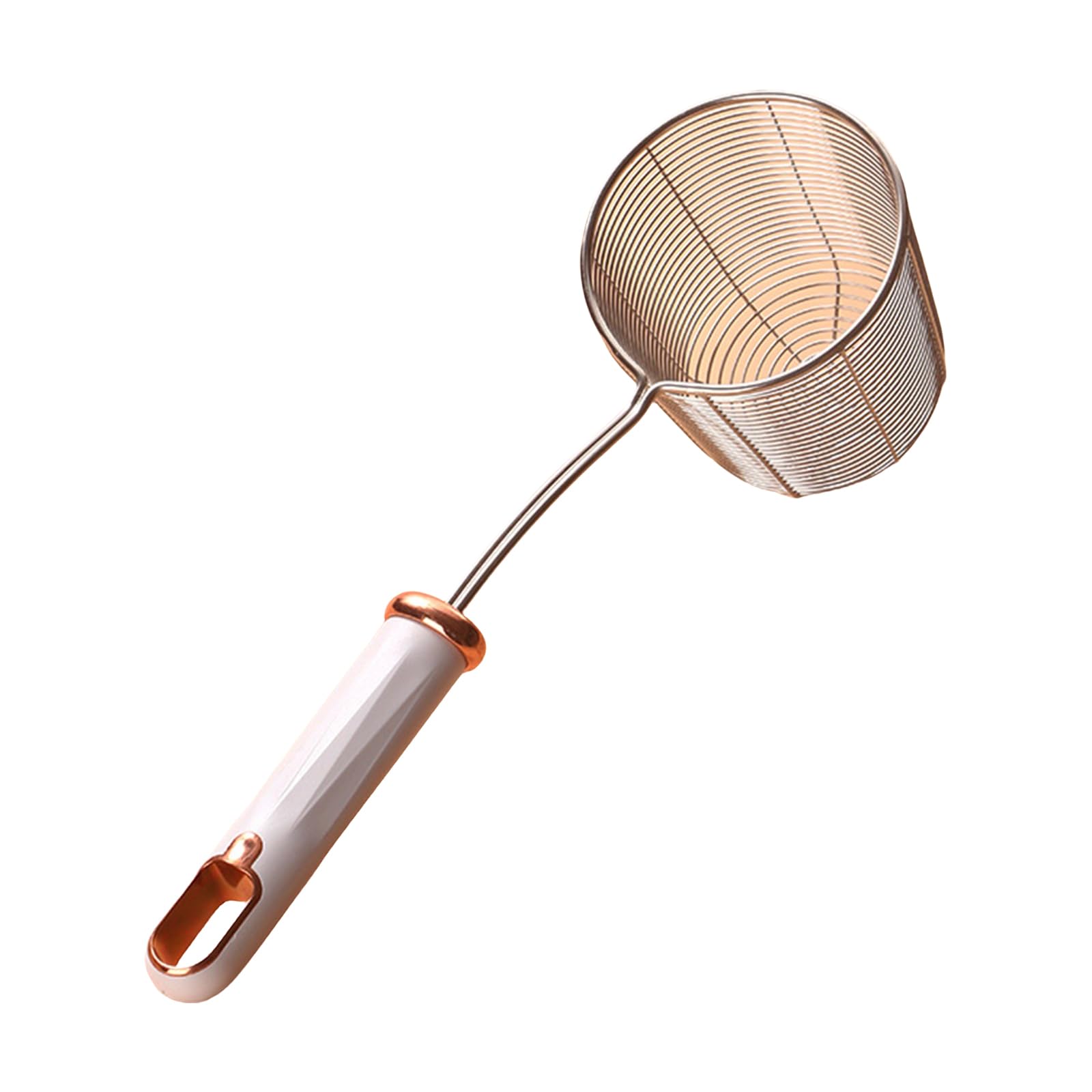 Nucelit Stainless Steel Wire Skimmer Ladle with Ergonomic Handle Practical Strainer Spoon Efficient Cooking and Frying Tool Cooking Tool