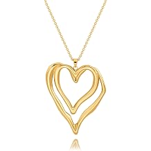 CANEVINKA 18K Gold Plated Pendant Long Chain Necklace Sweater Necklace Fashion Jewelry for Women