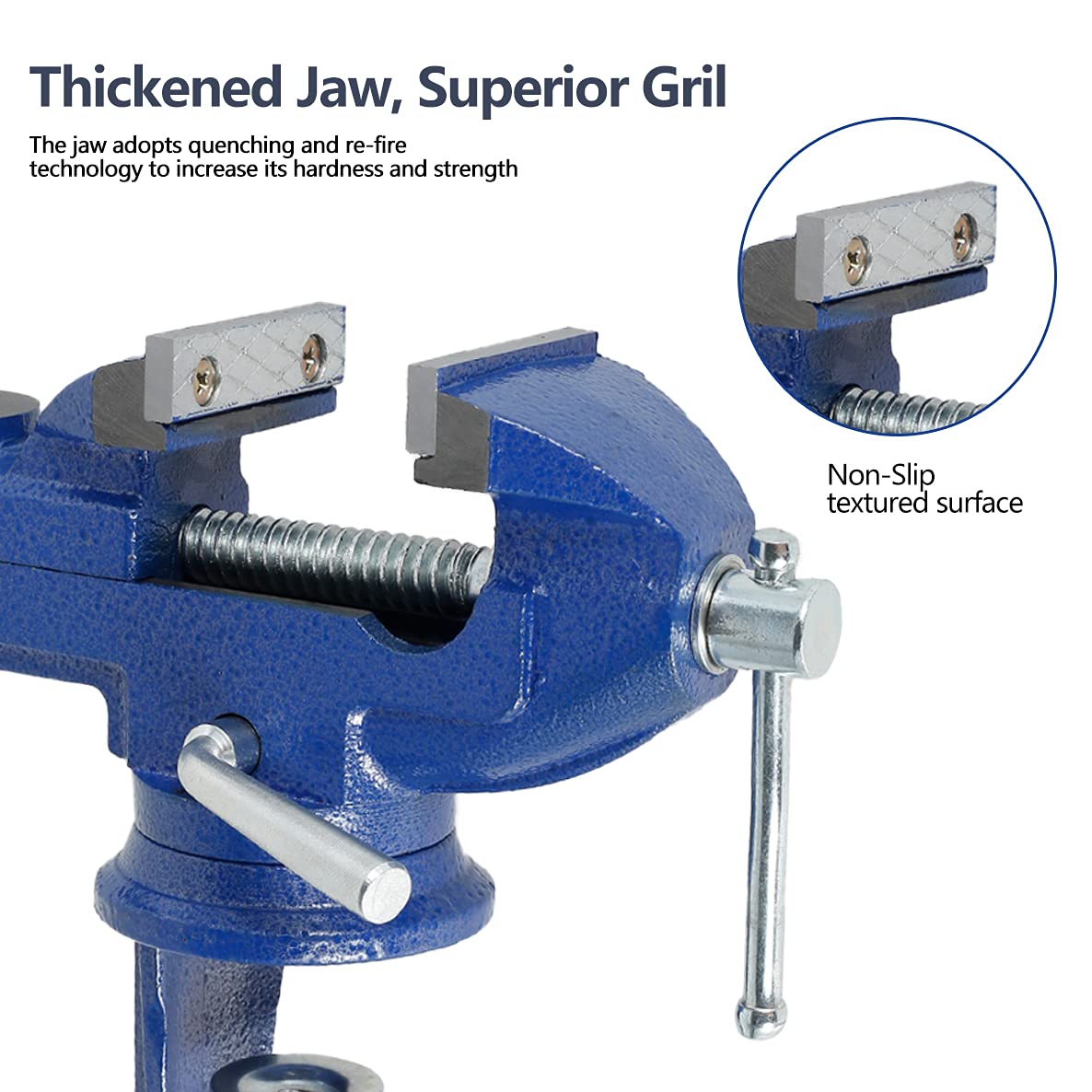 Mesa giratoria de 360 grados universal Vice Banco portátil Pinza abrazadera Inicio Abrazadera suministro madera Reparación carpintería Herramienta mano metalería Máquina de soldar