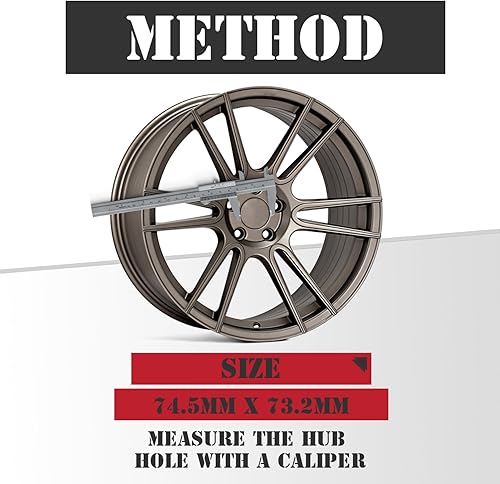 Miniatura 3 de KitsPro Tapones centrales de rueda de 2.9 pulgadas, paquete de 4 (negro brillante, exterior de 2.953 in, interior de 2.874 in)