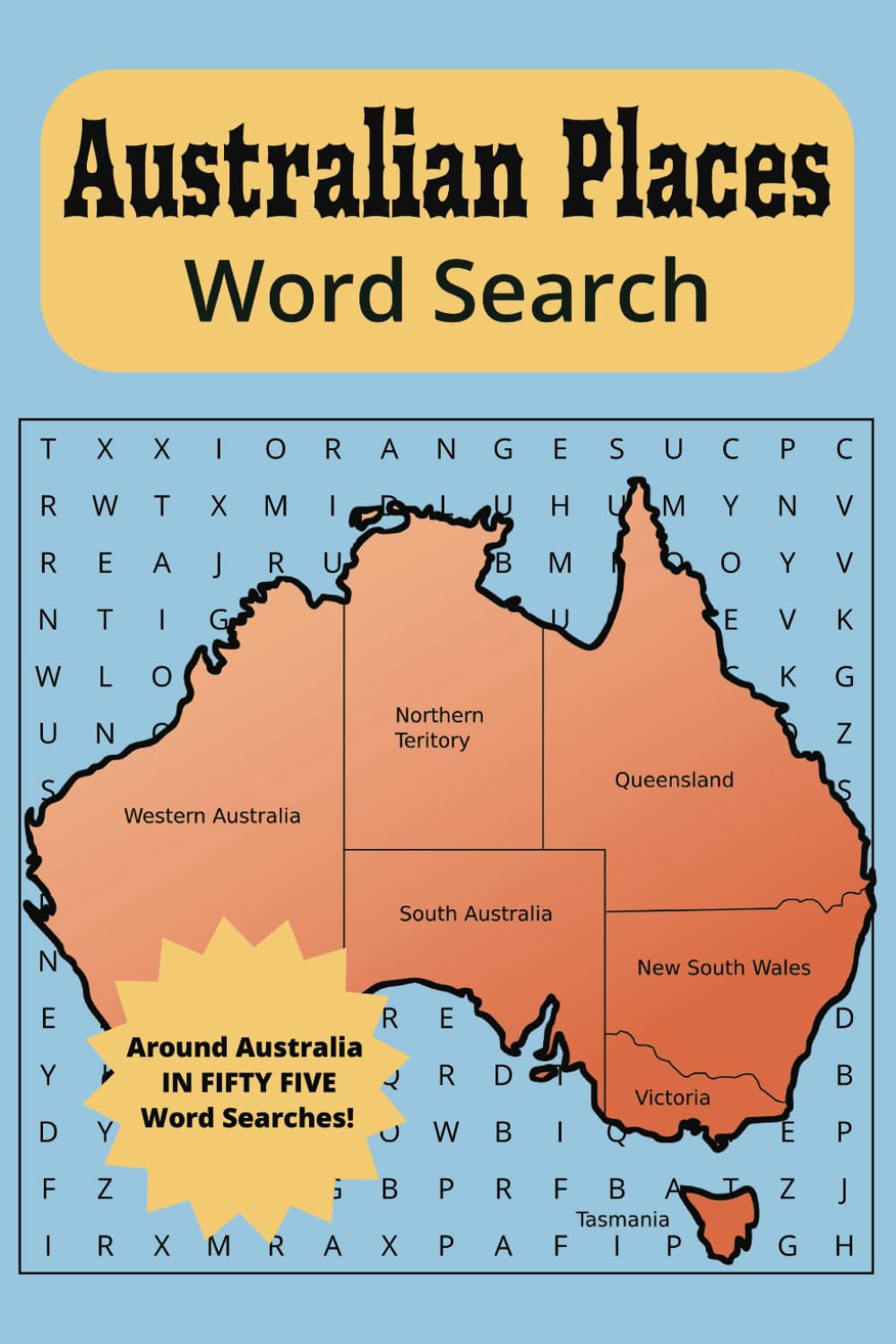 Australian Places Word Search Book: Places in Australia themed word find puzzle book for Adults, Seniors, and Teens