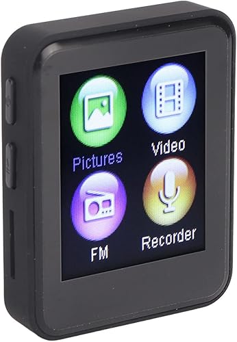 Septpenta Reproductor de MP3 con Bluetooth 5.0, reproductor de música multifunción, pantalla a color TFT de 1.77 pulgadas, sonido estéreo de alta