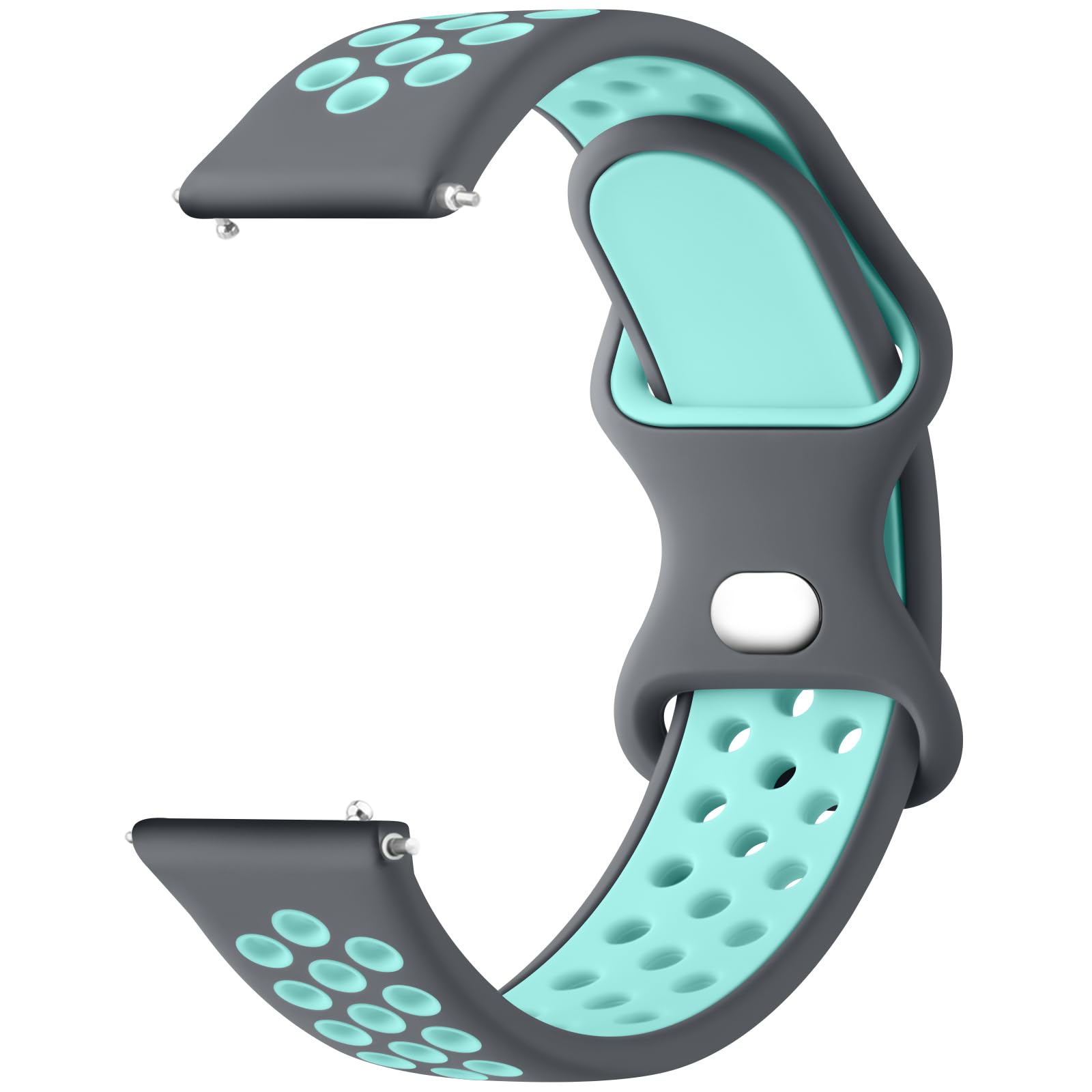 Meliya 20mm 22mm Watch Bands Quick Release Replacement Wristband, Soft Silicone Bands Breathable Sport Replacement Straps for Men Women