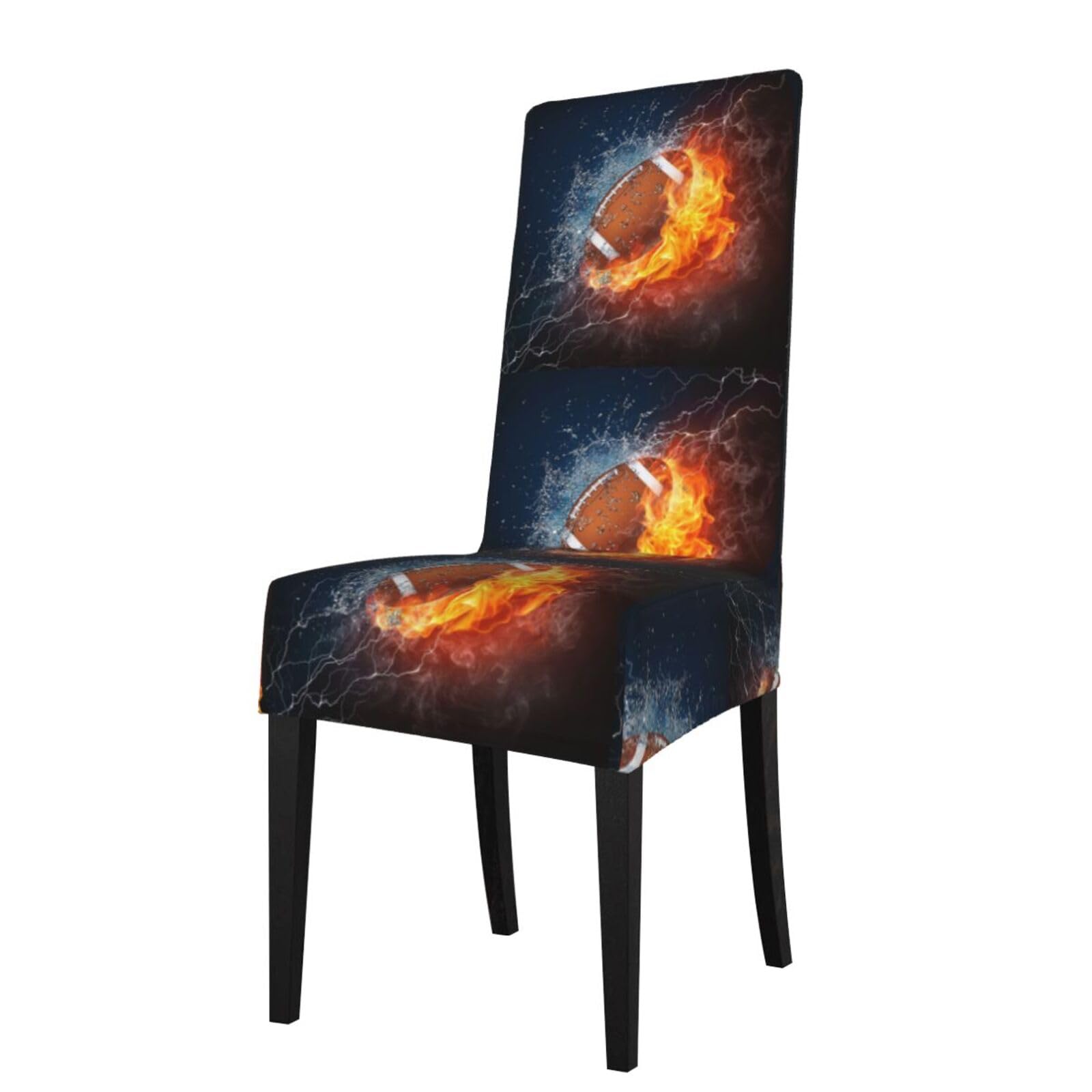 LKYMOH Fire Football, Chair Covers Stretch Chair Slipcovers for Dining Room, for Party Pet Protection Universal Fit Soft Polyester