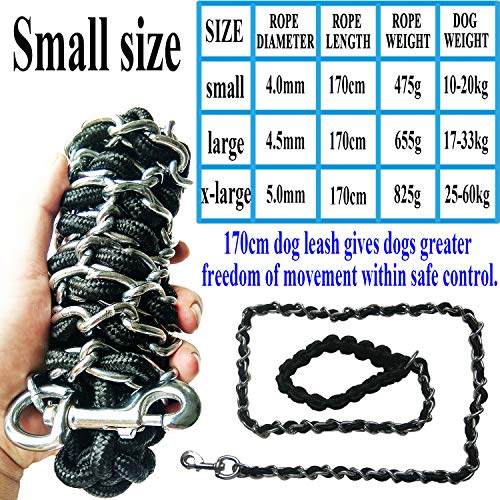 Guinzaglio per cani e cani in metallo con corda