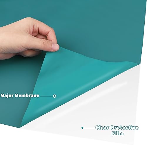 Miniatura 6 de WRAPXPERT Vinilo de transferencia de calor verde azulado HTV para planchar en vinilo de 12 x 5 pies, vinilo HTV verde azulado brillante para