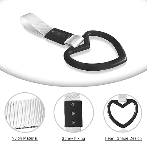 Miniatura 3 de Extractor de automóvil en forma de corazón de 2 piezas con dije de deriva, anillo de advertencia de parachoques trasero, extractor en forma de