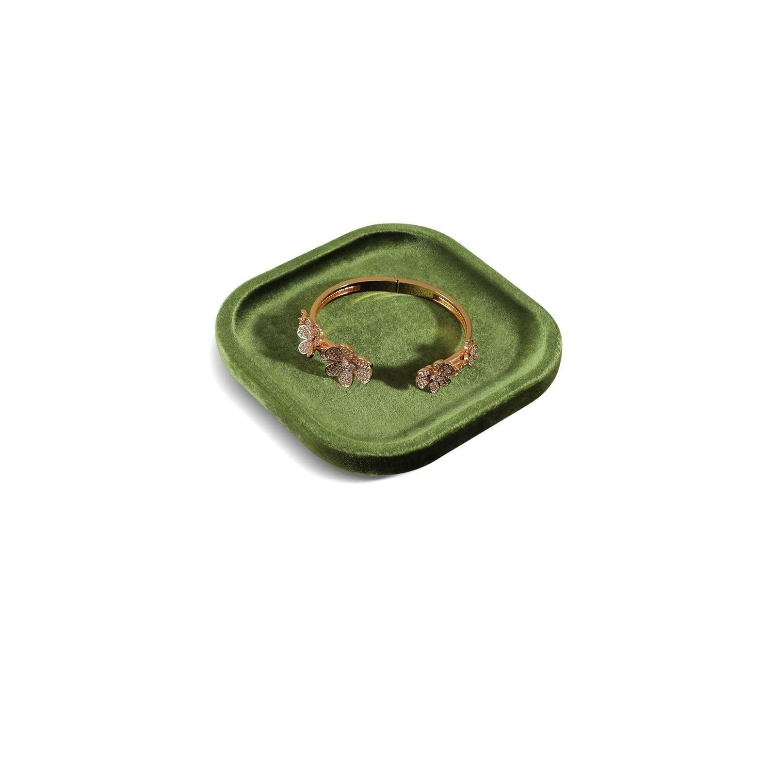 YGMNQAL Velvet Jewelry Tray Velvet Jewelry Flat Tray Ring Bracelet Necklace Earring Display Dish For Store Retail Counter Exhibition