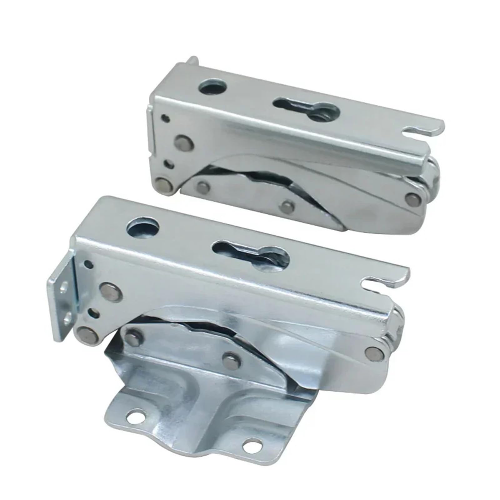 1 Paar Kühlschrankscharniere Kompatibel mit Siemens, Kompatibel mit Bosch | Flaches Festwinkel-Scharnierpaar; 95 mm Länge, 36 mm Lochabstand, 25 mm Breite