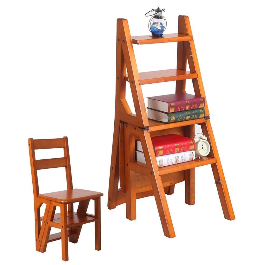 Échelle en bois massif et chaise d'escalier pliante au design durable pour maison moderne