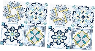 Angoily 2 Pçs Adesivos Adesivos De Flores Decoração Floral Papel De Parede De Flores Decalques De Parede Adesivos De Azulejos Para Quarto Azulejos De Parede Autoadesivos Pvc Adesivos De