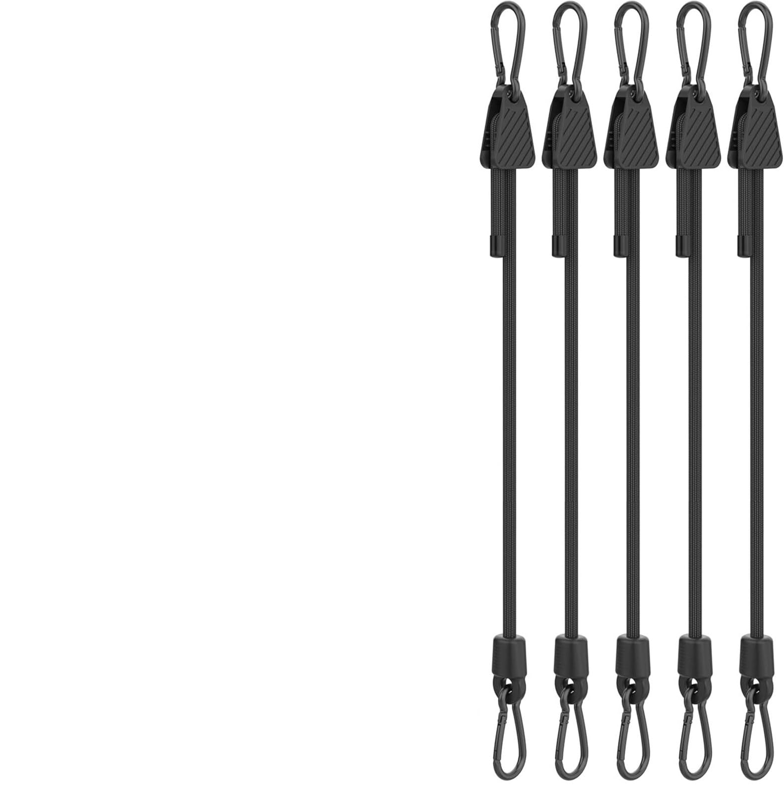 Expander Mit Haken Bungee-Seil mit elastischen Haken | Verstellbarer, robuster Spanngurt for Fracht, Camping, Zelt(6pcs Black,48in)
