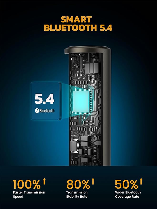 Adaptador Bluetooth para Auto MaedHawk 5.4 con Micrófono y Manos Libres miniatura 4