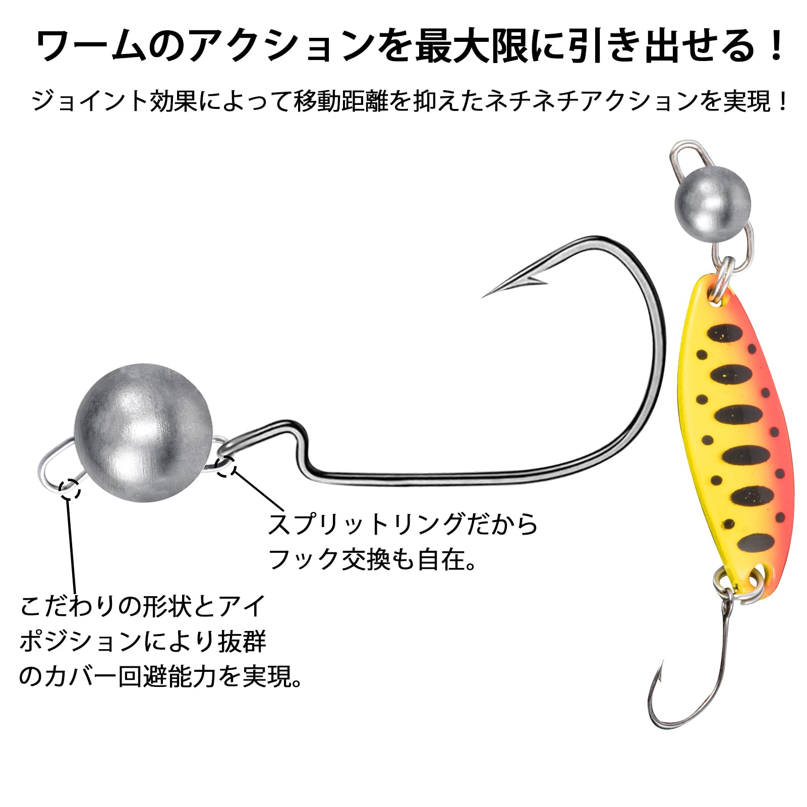 Amazon.co.jp: Goture ジグヘッド 釣り用フック 60pcs 海釣り 船釣り