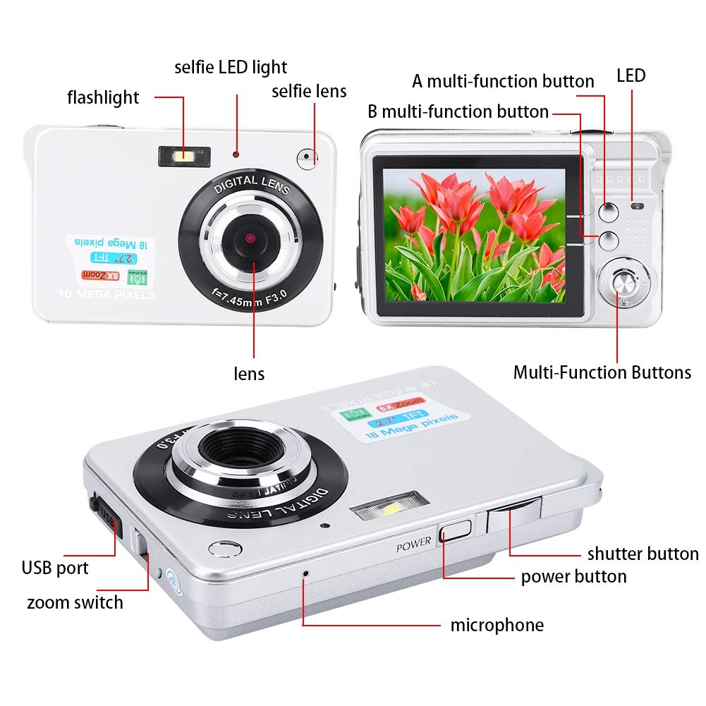 Amazon.com : Digital Camera COMS Sensor 18MP, Digital Video Camera