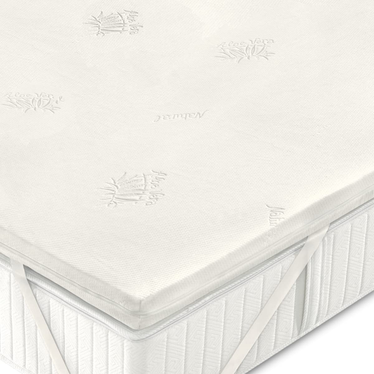Topper Memory Foam 160x190 Cm 5 Cm - Made In Italy, Fodera Aloe Vera, Certificato OEKO-TEX - Foto 8