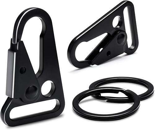 12 juegos de ganchos tácticos de metal de 1 pulgada para llaves de automóvil, clip de cadena de llavero resistente para pulseras de paracaídas,