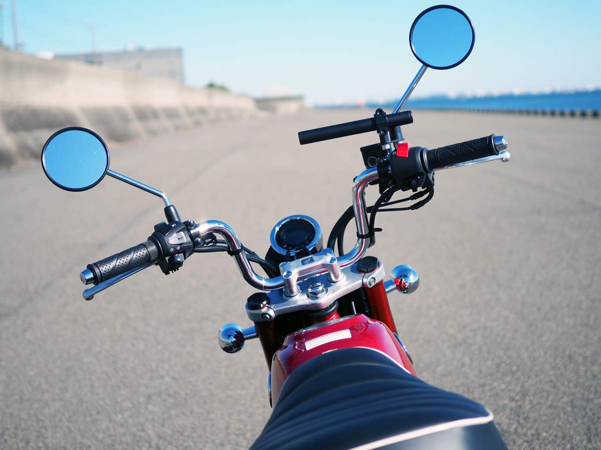 p-33モンキー125用ウインドシールド、サインハウススマホホルダーセット VIBRATION GUARD - SYGNHOUSE