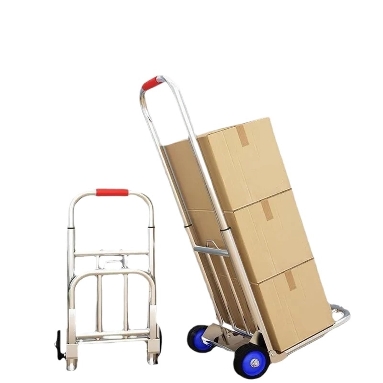Carrello pieghevole a mano, capacità 75 kg, carrello portatile per la spesa per bagagli, generi alimentari e articoli per la casa, leggero, durevole e facile da usare