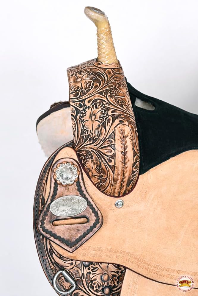 HILASON Flex Tree Western Horse Saddle American Leather Trail Barrel Racing | for Horses