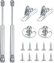 2 Pcs Gas Lift Strut Kit, Gas Spring Strut Lift Stay Support, 100N/10KG Kitchen Cupboard Wardrobe Cabinet Door Soft Close Gas Spring Strut Damper Hinge Flap Fittings Door Stay