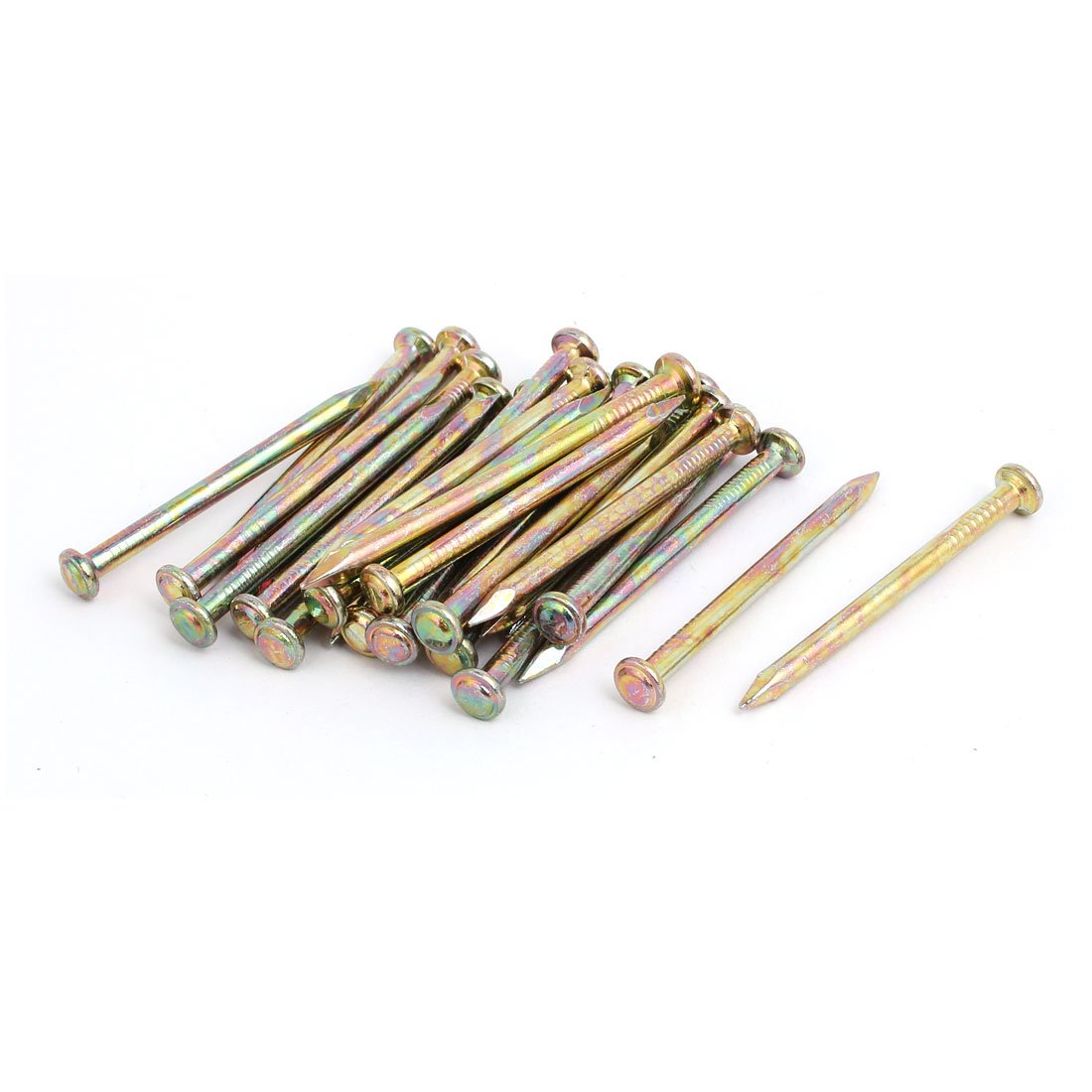 Aexit 50mm Length fastener Fiber Concrete Cement Wall Zinc Alloy Point Tip Wire Nails 30pcs Model:57as381qo204