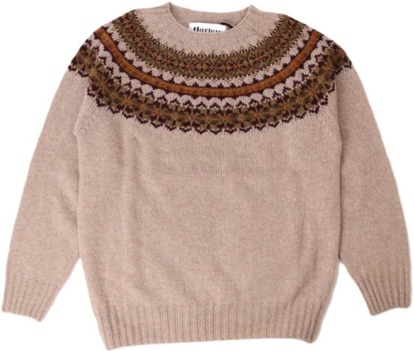 ハーレーオブスコットランド ニットセーター ノルディック ホワイト 白