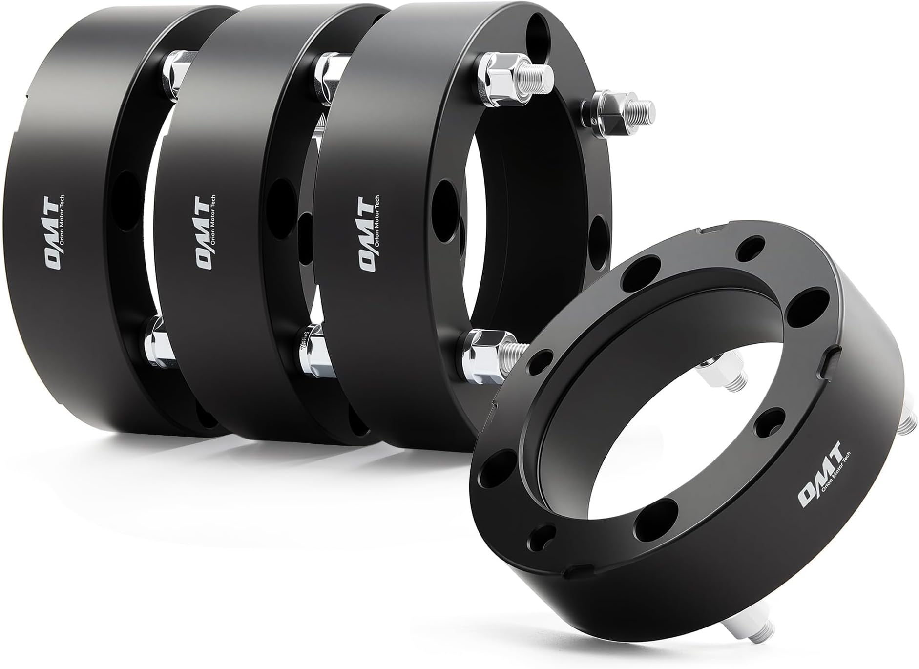 Orion Motor Tech 4x156 ATV Wheel Spacers 2 inch Black Wheel Spacer Kit Compatible with Polaris Ranger Polaris RZR XP 1000 Polaris RZR, 50mm Wheel Spacer Kit with 12x1.5 Studs, Set of 4