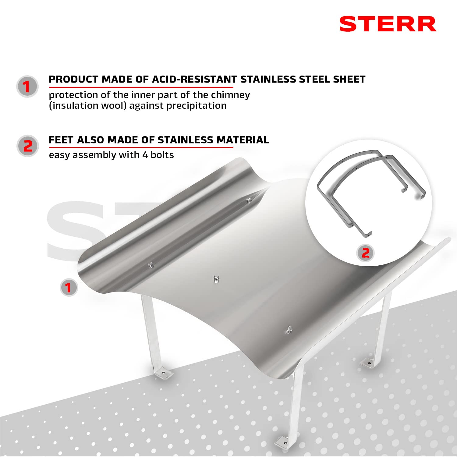 Roestvrij stalen schoorsteenafdekking 70 x 70 cm - schoorsteenafdekking als rookafvoer en regenkap - schoorsteenafdekking voor de schoorsteen Roestvrij stalen schoorsteenafdekking 70 x 70 cm - schoorsteenafdekking als rookafvoer en regenkap - schoorsteenafdekking voor de schoorsteen