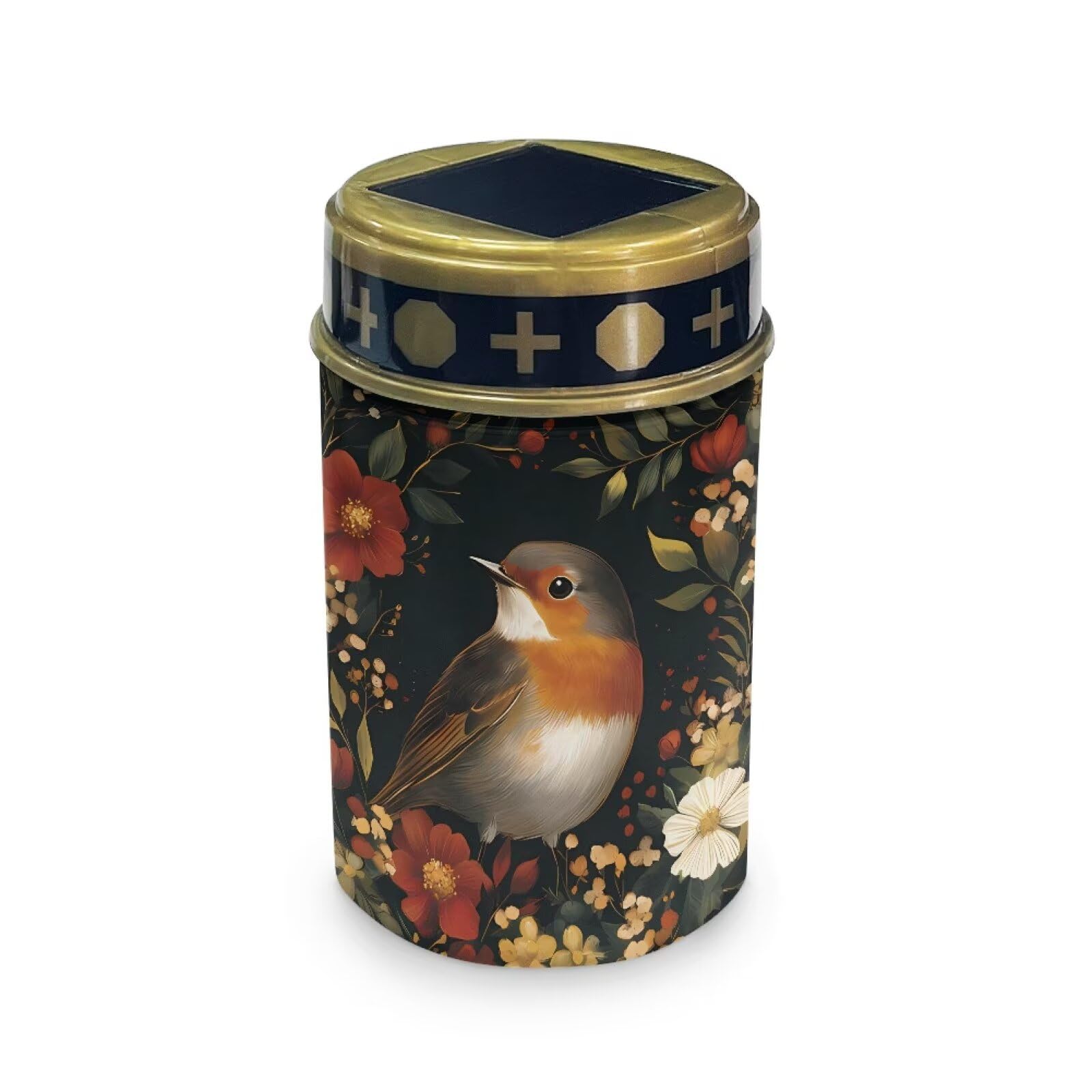 HUGS IDEA Bird Solar Grave Lights Floral Angel Garden Ornaments Garden Ornaments Waterproof Solar Lanterns for Serene Cemeteries, Religious Sites & Nature Memorials