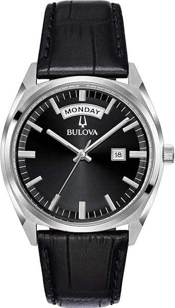 Bulova Orologio Analogico Quarzo Uomo con Cinturino in Pelle 96C128 : Bulova:  Amazon.it: Orologi