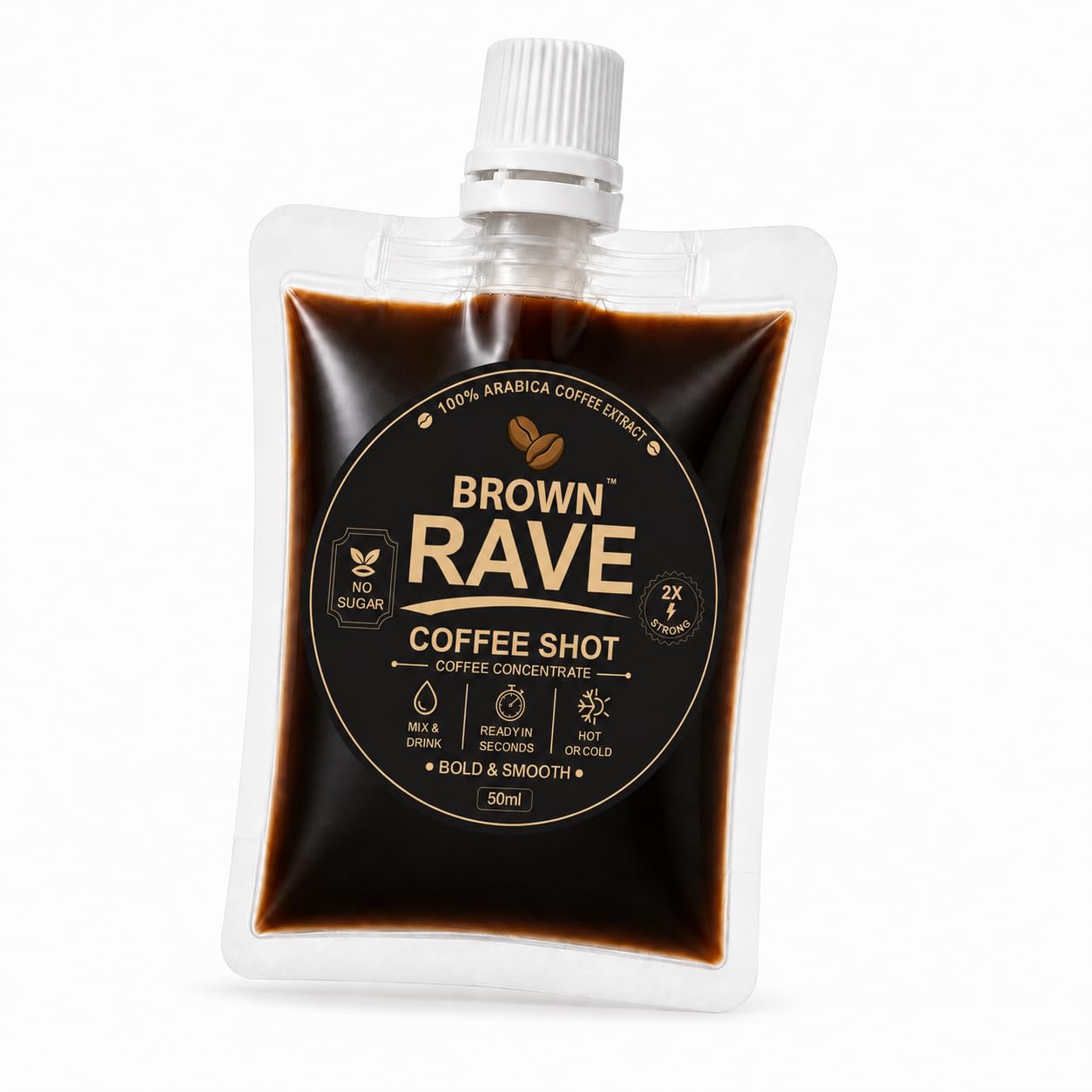 Brown Rave Liquid Coffee Concentrate | 100% Arabica | 2X Strong Espresso Shot | Instant Hot & Cold Beverage Mix | No Added Sugar | No Preservatives | Ready in Seconds for Latte, Americano & Cappuccino (50 ml X Pack of 2)-picture-15